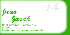 jeno gasch business card